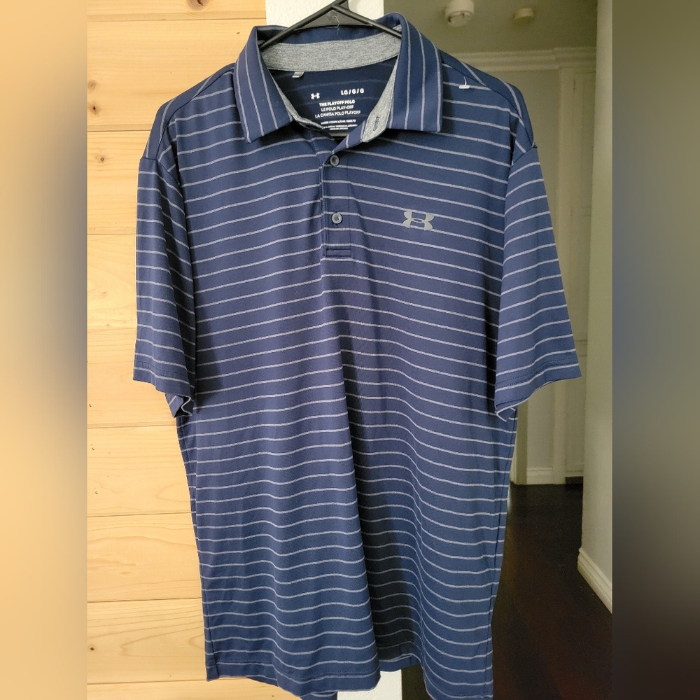 Under Armour Golf Polo shirt, designed for men in size Large.